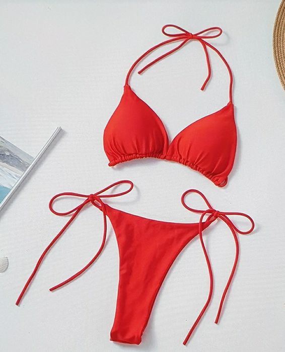 M 38 Czerwone Bikini strój kostium kąpielowy body na plażę