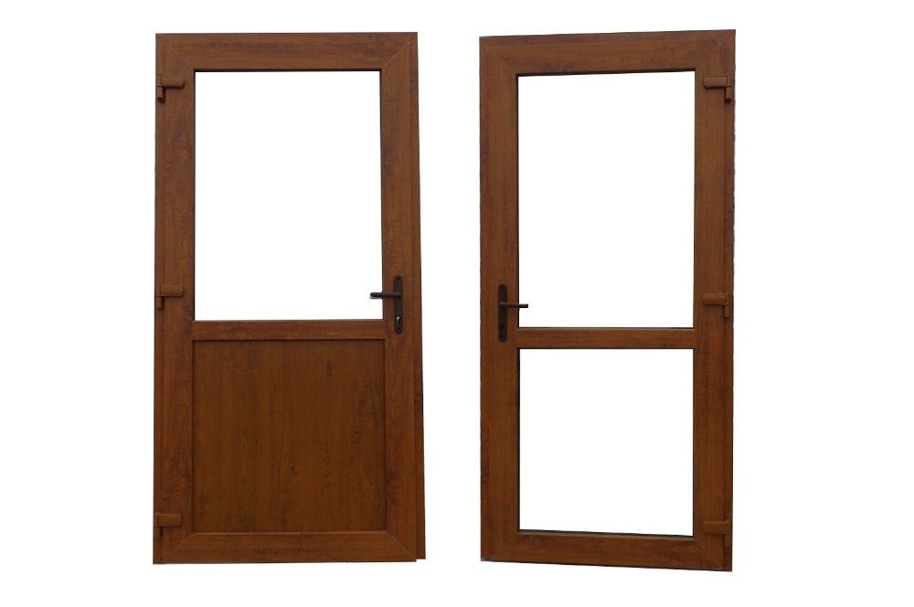 Drzwi zewnętrzne PCV 105x210 złoty dąb ciepłe biuro  transport cała PL