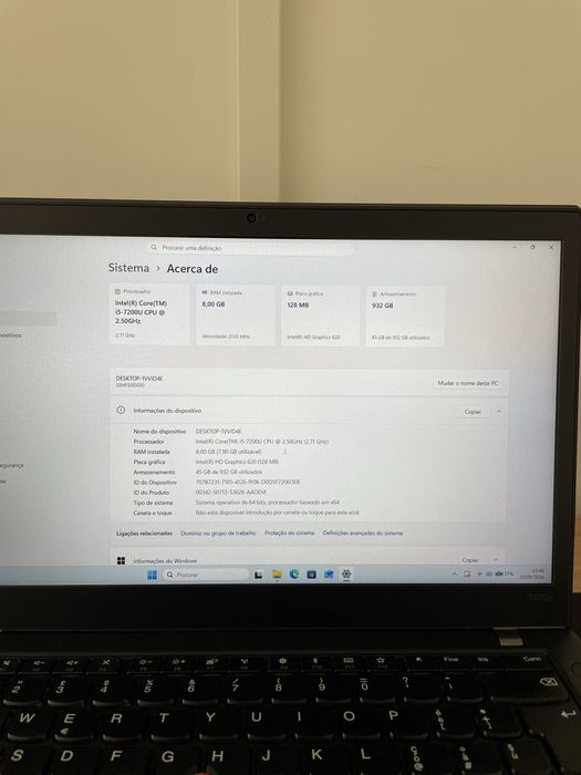 Portatil Lenovo t470s