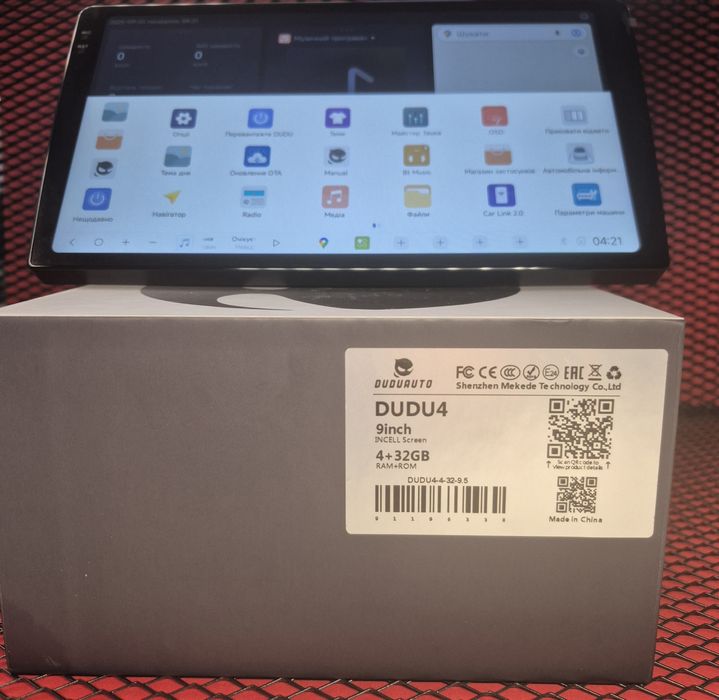 Штатна магнітола DUDU 4, 9.5", 4/32
