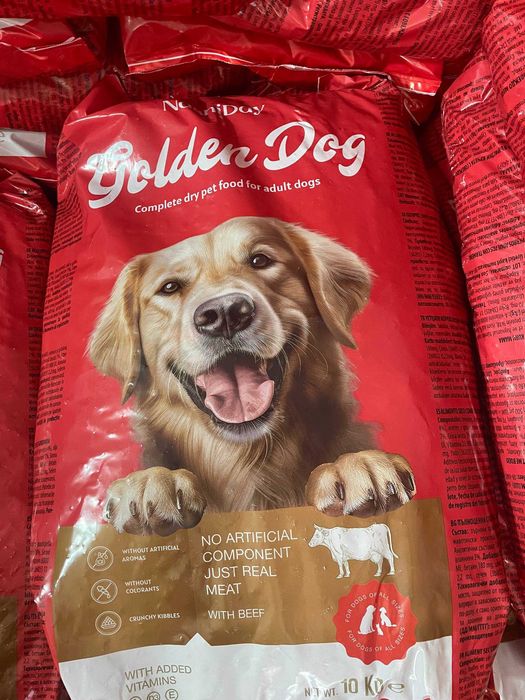 Корм для собак сухий корм для собак усіх порід Golden Dog 10 кг Яловичина
