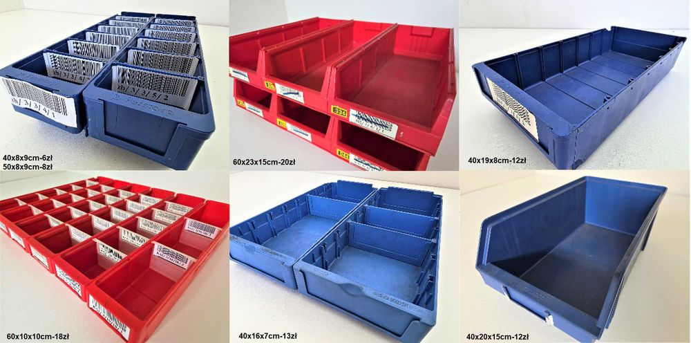 Pojemnik Plastikowy Kuweta Skrzynka Kosz Box Magazyn Warsztat Garaż