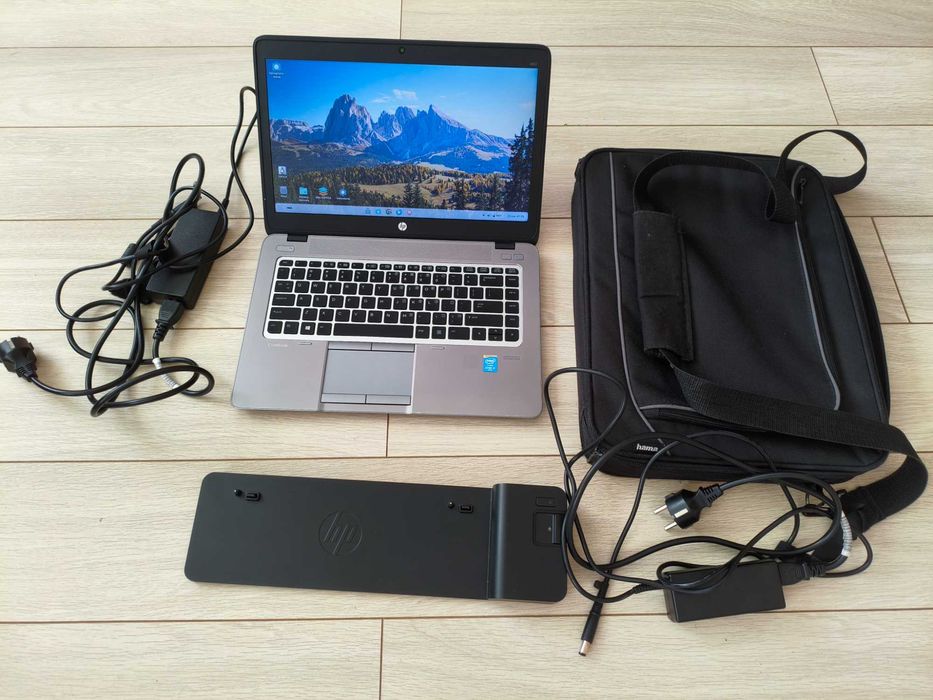 HP EliteBook 840 G2 | i5-5300U | 12GB RAM | 256GB SSD | Aluminiowa obudowa | BDB Bateria | Stacja dokująca HP UltraSlim | Podświetlana klawiatura