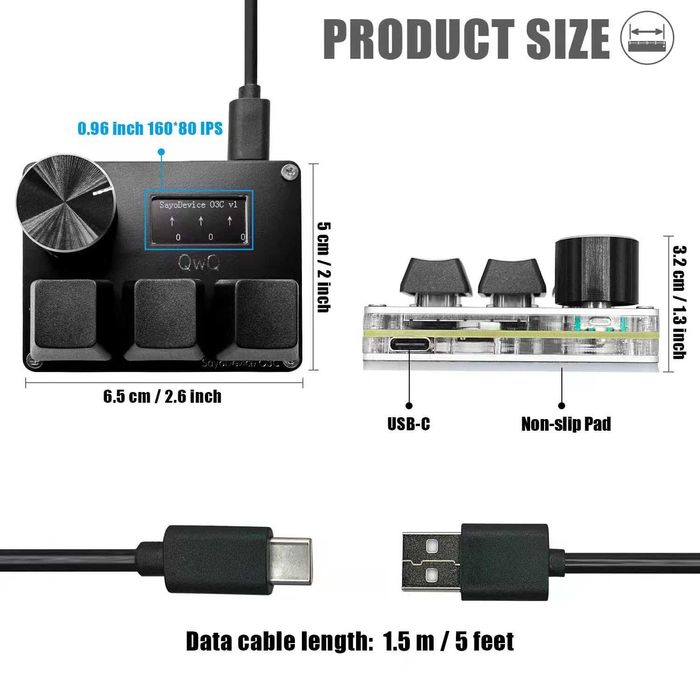 Кейпад макропад SayoDevice O3C OSU Silver/Black Новые!