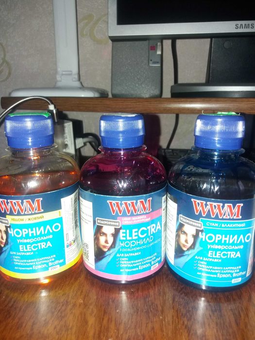 Продаються фарби-чорнила для принтера Epson, нові і б/у.