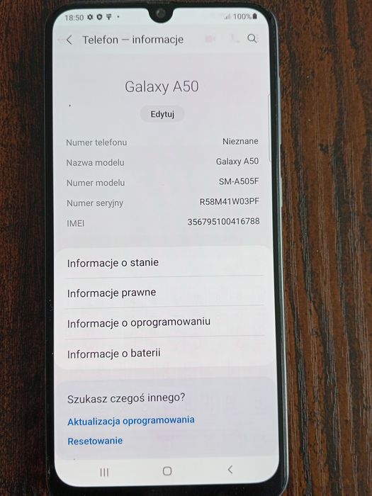 Samsung Galaxy A50 (64GB) Ekran AMOLED  Zadbany