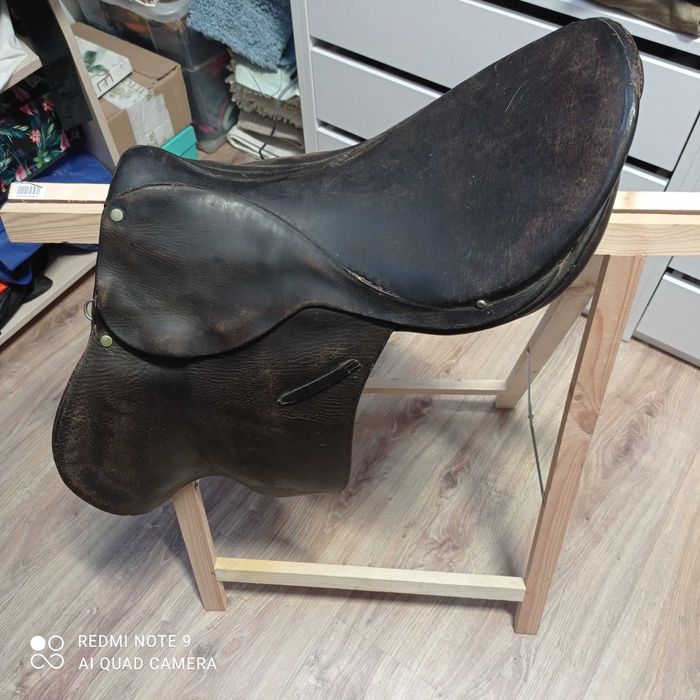 Siodło skórzane brązowe