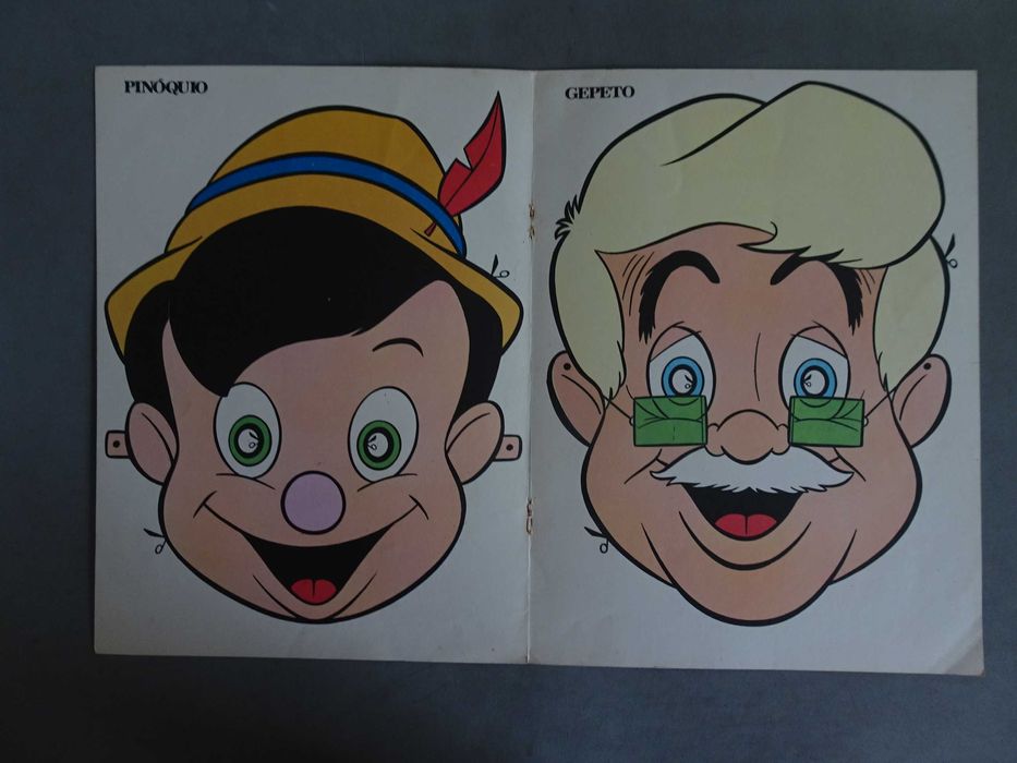 Máscaras Disney Pinóquio e Gepeto