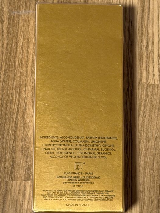 One milion paco rabane verdadeiro ( NOVO )