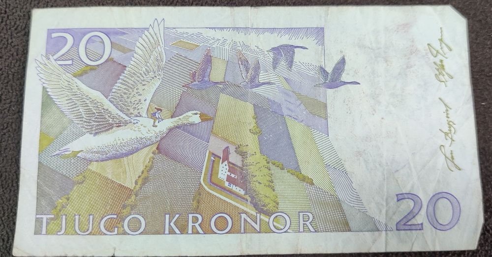 Banknot 20 koron szwedzkich (Selma Lagerlof)