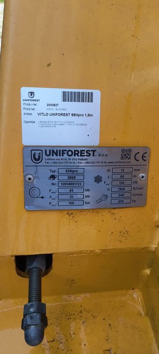 Wciągarka wyciągarka leśna Uniforest 6.5H Pro