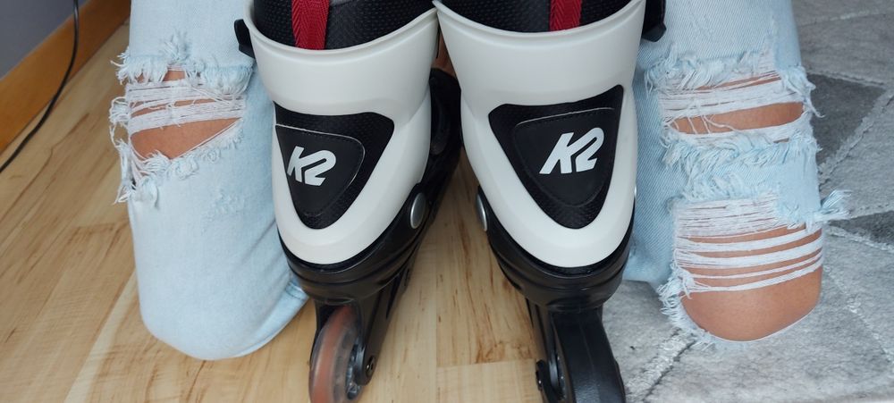 Zestaw Rolki damskie r 38  firmy K2 kinetic ABEC 5 kask ochraniacze to
