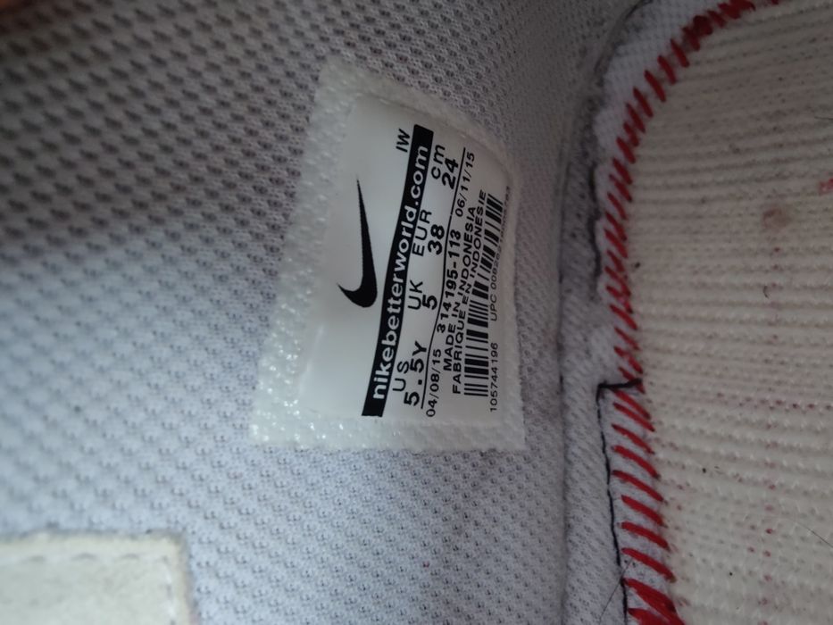 Nike air force 1 one HI high 38 bez wkładek i sznurówek