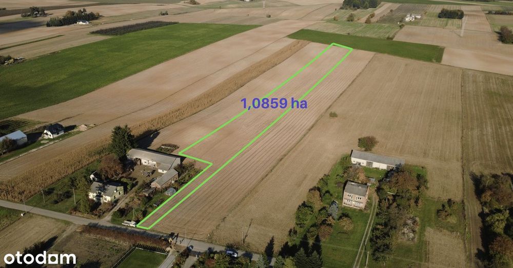 Działka rolno-budowlana 1,09 ha Tomaszowice