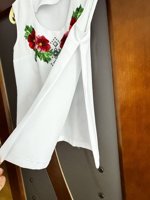 Сорочка- вишиванка на короткий рукав з бісером