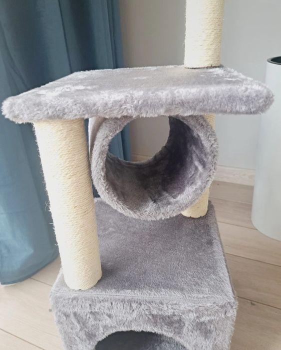 Drapak dla Kota z Zabawką Słupek Sizal Wieża Nowy Tunel Legowisko