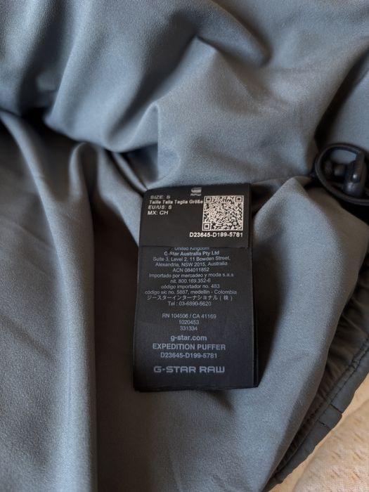 G-STAR RAW Expedition Puffer casaco para homem, tamanho S
