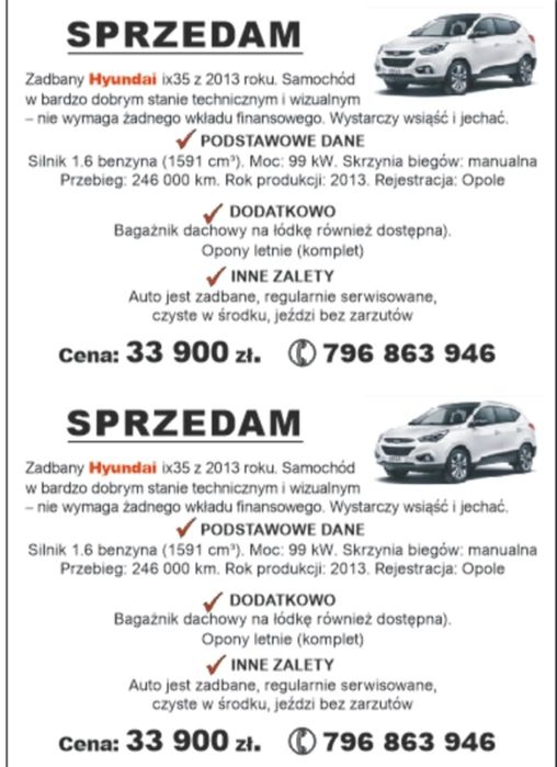 Sprzedam Hyundai ix35 2013