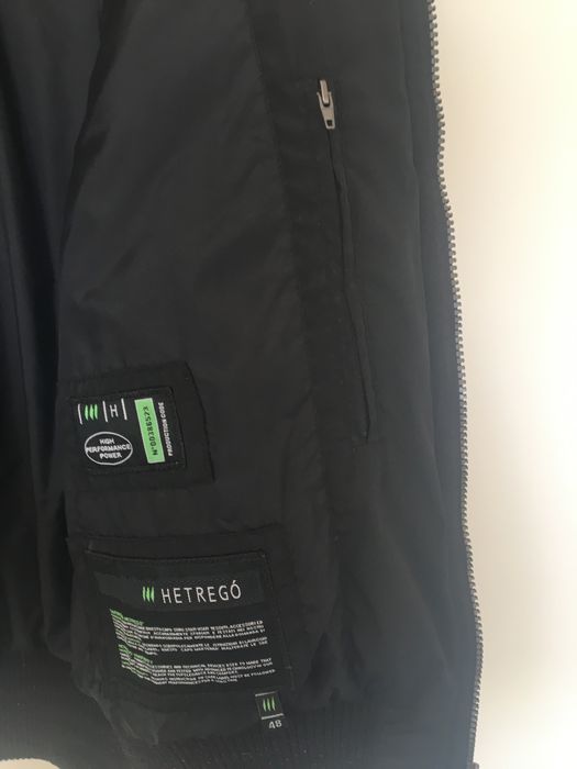 Куртка-бомбер демисезон HETREGO оригинал  Мужская осень весна черн 48р