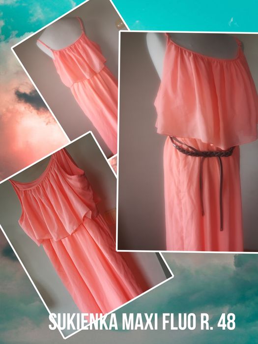 Sukienka maxi fluo r. 48