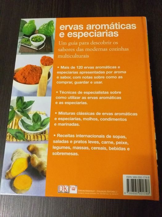 NOVO Livro Ervas aromáticas e especiarias a referência do cozinheiro,336 pág.valor fixo não manuseado imaculado veja zonas