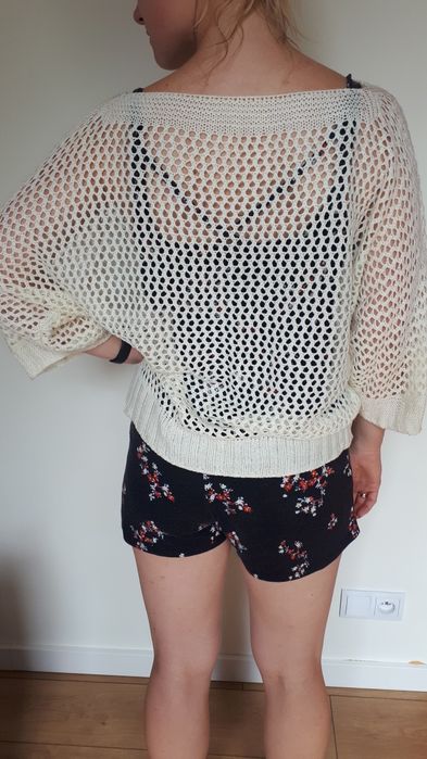 Sweter biały cienki