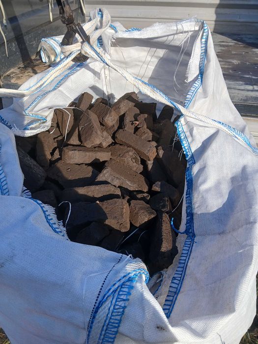 Brykiet torfowy białoruski w 1000kg BEZ MIAŁU big bag dostawa HDS