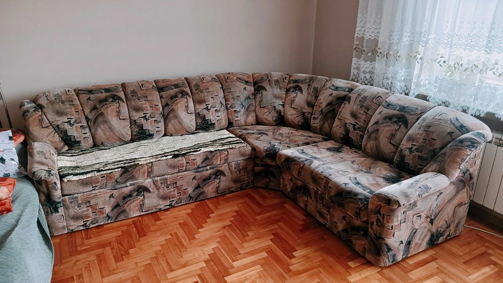 Kanapa narożna możliwością spania narożnik łóżko rozkładane
