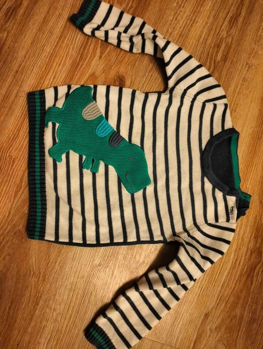 Nutmeg sweterek z dinusiem 92/98