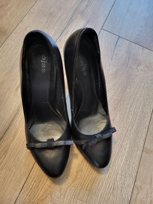 Buty damskie czarne skórzane Wojas
