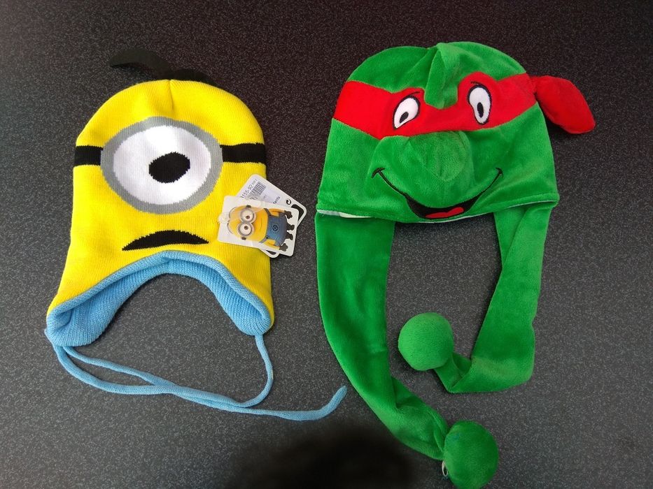 Czapka dla chłopca 2 3 lata Minionki żółw ninja na wiosnę