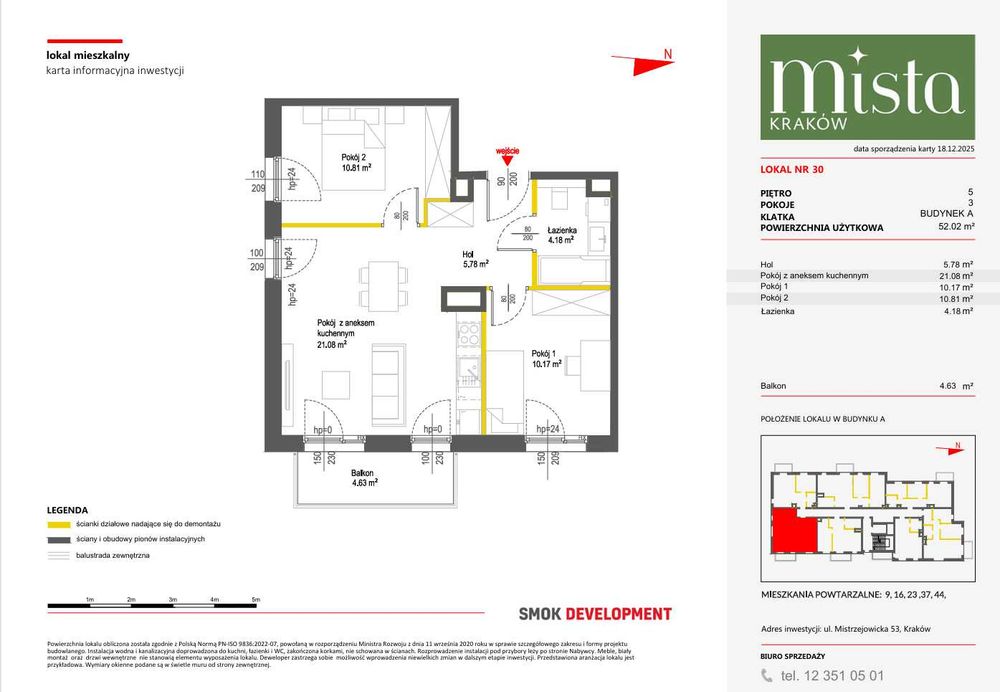 Idealne 3 pokoje 52m2 na krakowskich Mistrzejowicach