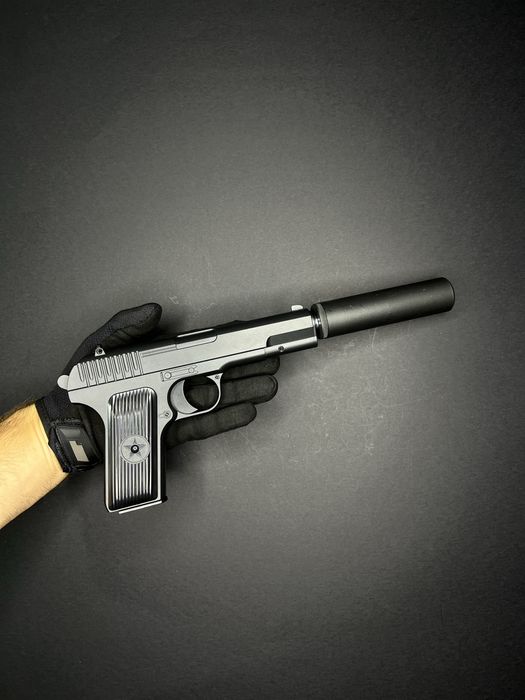 Металевий пістолет ТТ з глушником - модель G33A (іграшка)