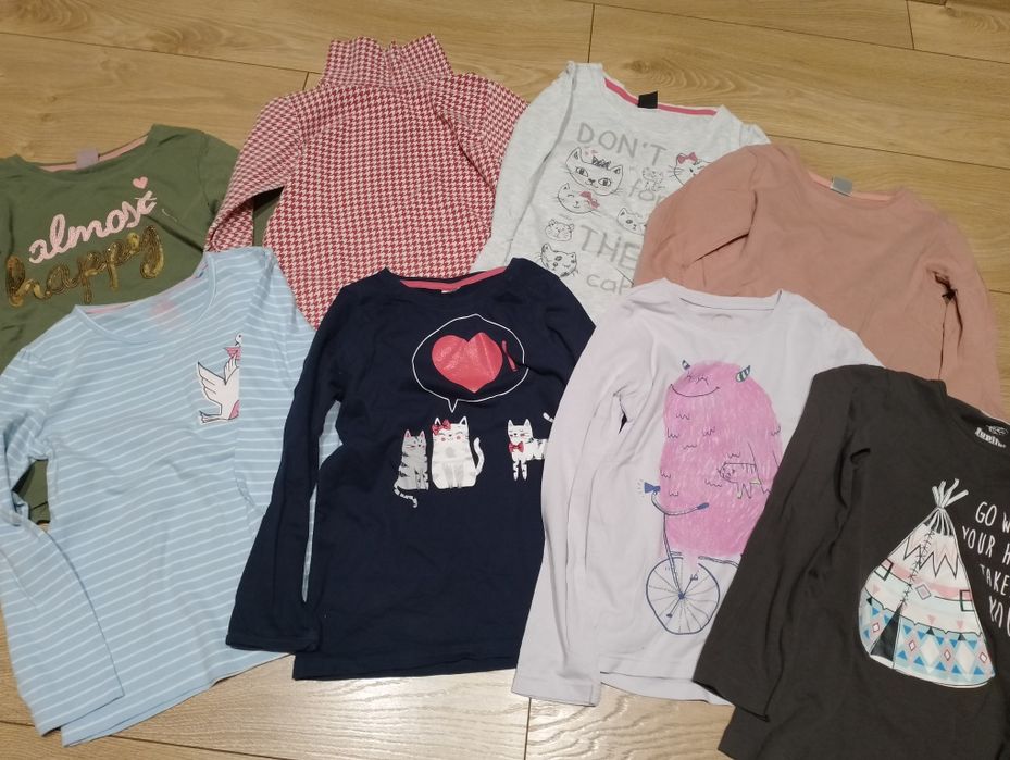 Zestaw bluzek z długim rękawem+ golf + gratis rozm. 116