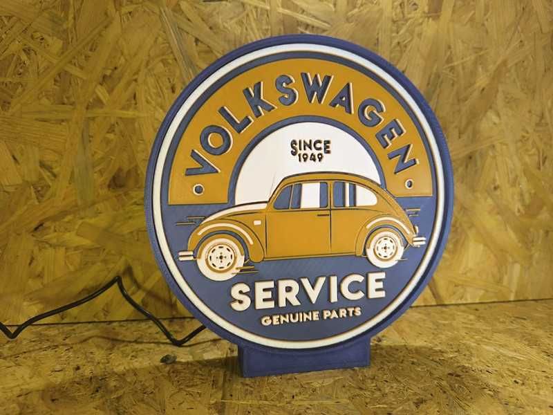 Lightbox Luminaria decorativa VW Volkswagen Service