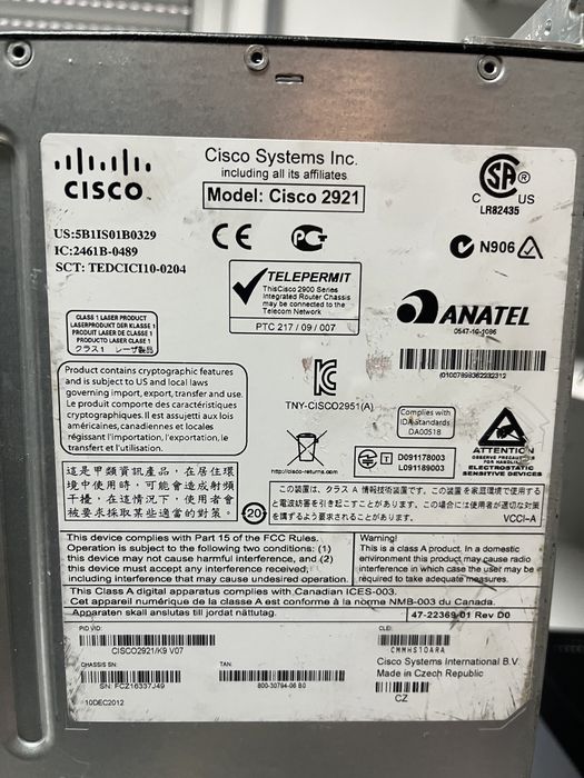 Router Cisco 292164564321249666121