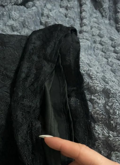 Черное кружевное вечернее платье, размер S (42-44)