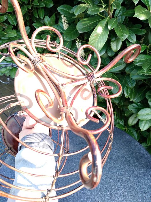 stojak na owoce, metalowy, vintage