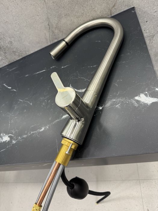 Bateria zlewozmywakowa Hansa stal szczotkowana