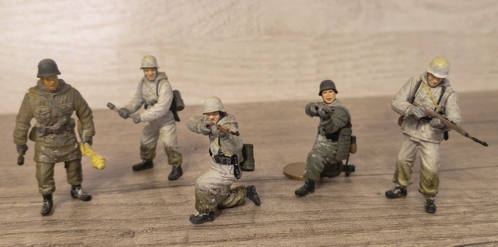 Modelismo militar figuras da Werhmatch camuflado de Inverno 1.35 em resina
