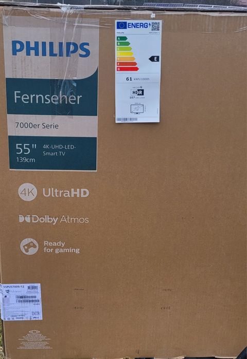 telewizor smarttv LED philips 55 cali, WiFi, Netflix, gwarancja