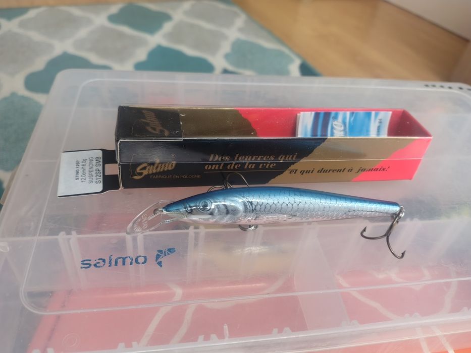 Leurre Suspendant Salmo Sting Minnow S12SP (9cm, 5/8oz) – Parfait Pour Brochet, Perche, Bass