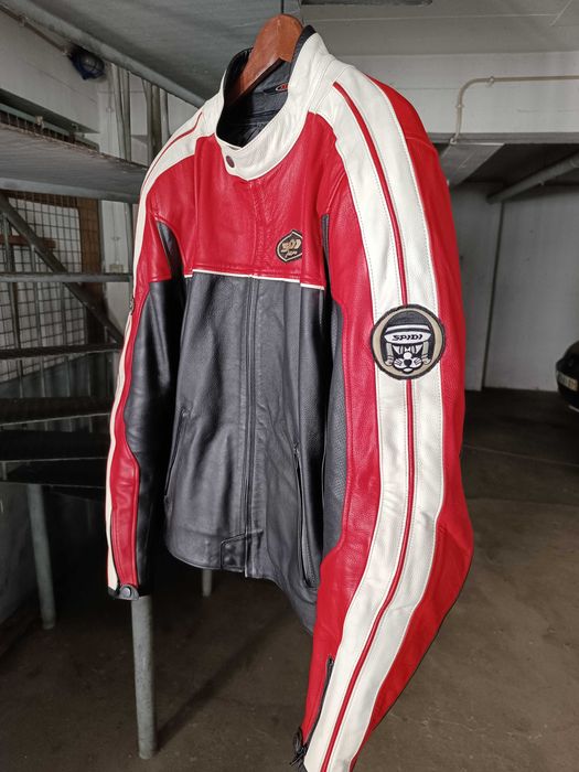 Blusão moto da Spidi pele, XXL.