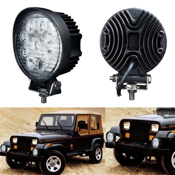 Projector / Foco / Farol Trabalho Redondo de 10cm a 18cm