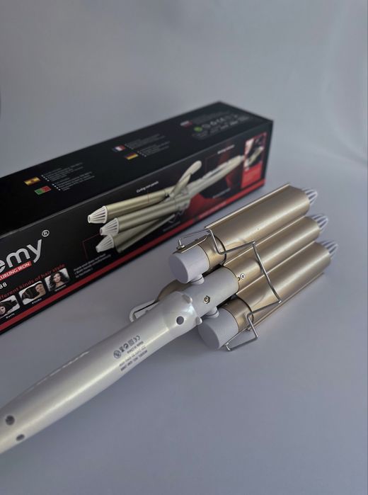 Потрійна плойка GEMEI, утюжок