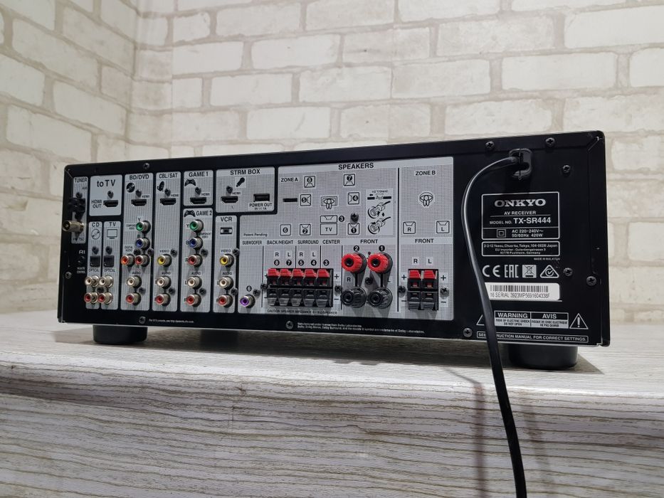 7.1 AV ресивер ONKYO TX-SR 444,*7x100 Вт, HDMI, USB, Bluetooth, б/у