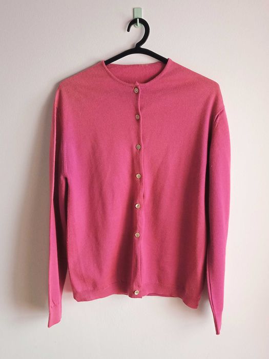 Casaco malha L cor de rosa