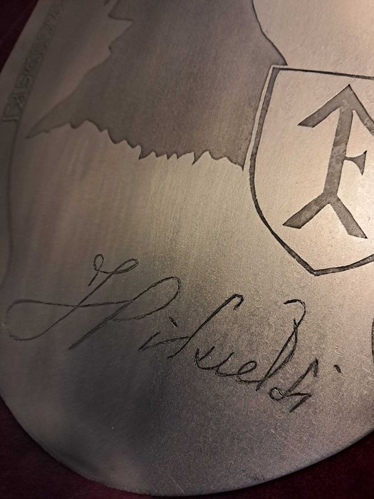 ryngraf pamiątkowy Józef Piłsudski herb KOŚCIESZA do szabel, unikat