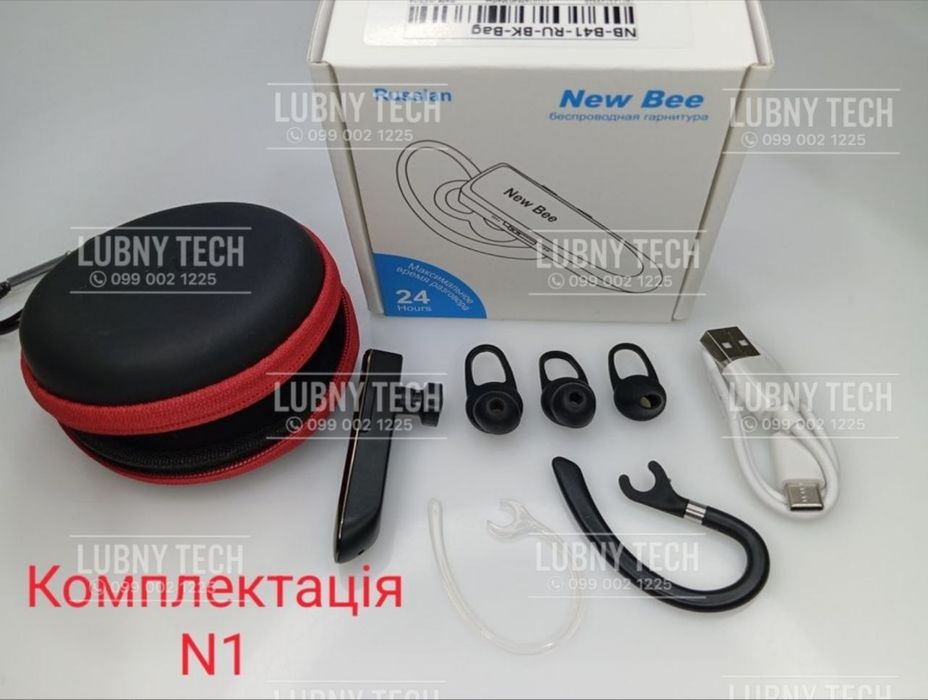 Блютуз Гарнітура New Bee LC B41 з шумозаглушенням Навушник в одне вухо