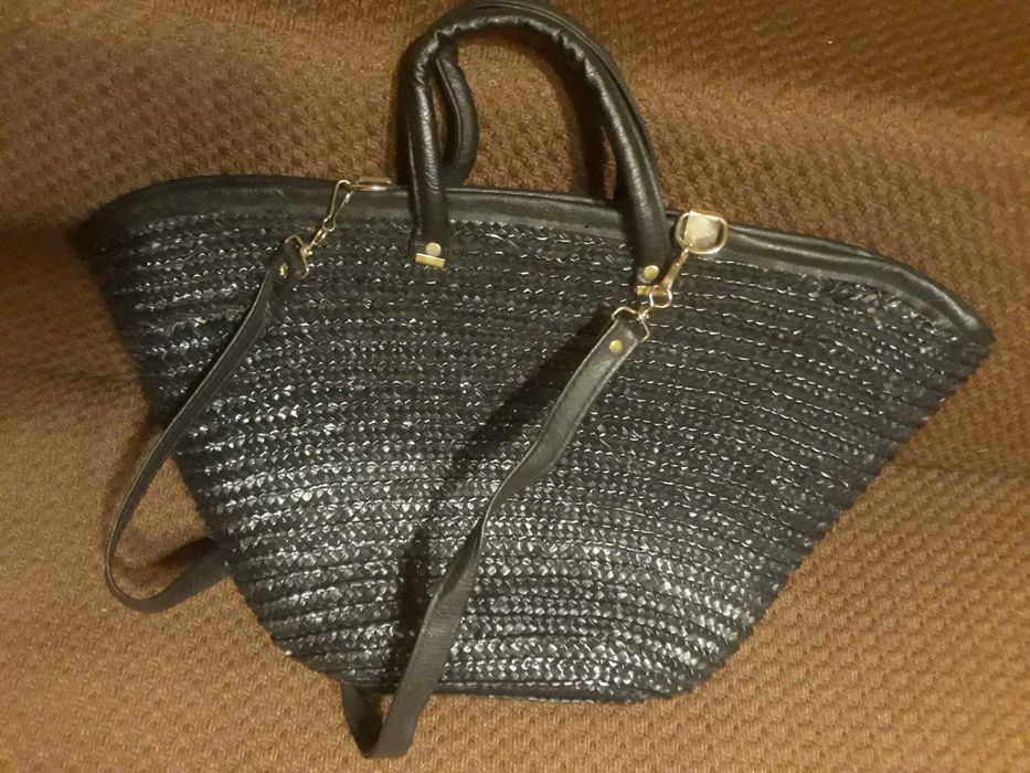 Torebka czarna, wiosenna, plażowa